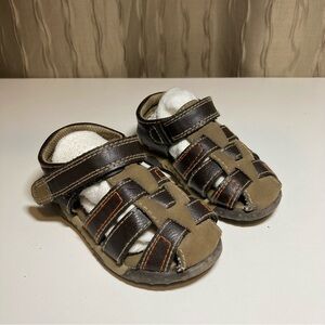 🌺 Koala Kids Baby Boy 5 Fisherman Sandals Brown Tan Velcro